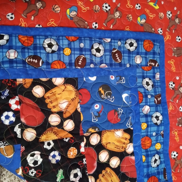 Adorable homemade boys blanket - Picture 6 of 6